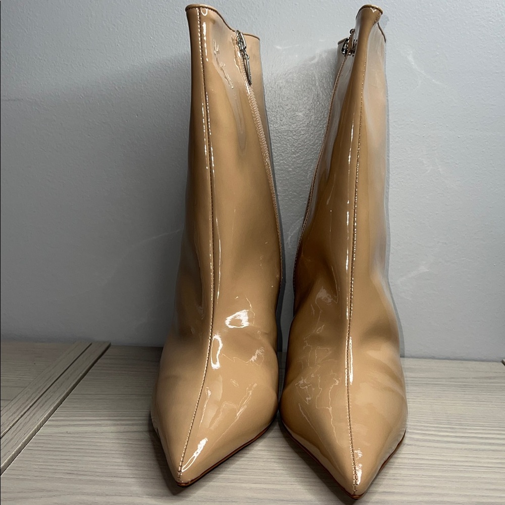 Schutz Patent Platform Wedge Boot-Asya-True Beige -Size 11-Dust Bag Included-NIB